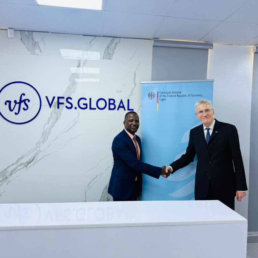 Germany'sGerald Wolf, Deputy Consul General, and Stephen Kubasu, VFS General Manager Operations, officially opened the processing of applications at the centre on 25 March 2026.