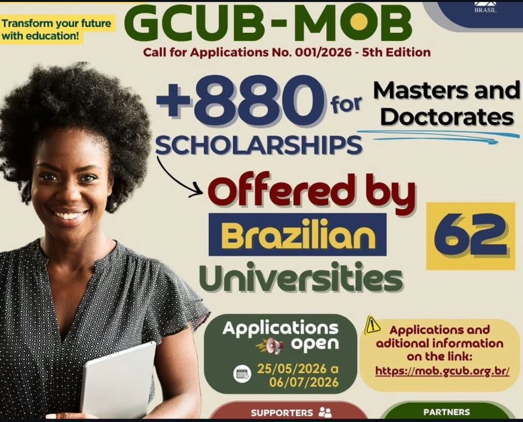 GCUB-MOB 2026 Guide: How to Land Fully Funded Masters ​& Doctorate Scholarship in Brazil